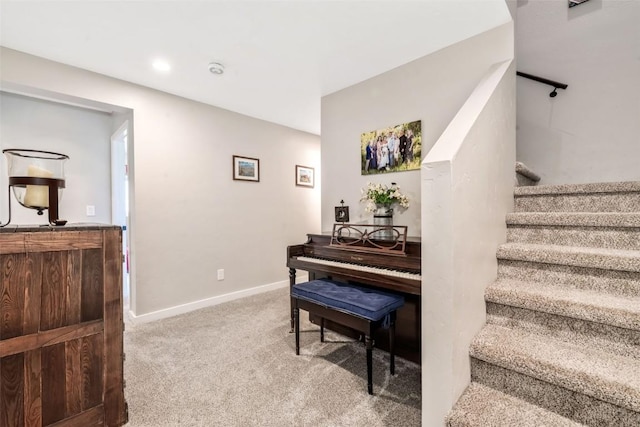 30600 Ormega Way, Oak Creek, CO 80467 - stairs with carpet flooring, baseboards, and recessed lighting