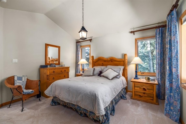 2838 Kitzbuhel Court ., Steamboat Springs, CO 80487 - carpeted bedroom featuring vaulted ceiling and baseboards