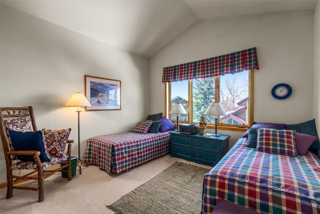 2838 Kitzbuhel Court ., Steamboat Springs, CO 80487 - bedroom featuring vaulted ceiling and carpet flooring