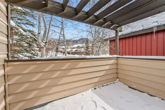 3462 Sunburst Ct Unit 36, Steamboat Springs, CO 80487 - snow covered patio featuring a mountain view
