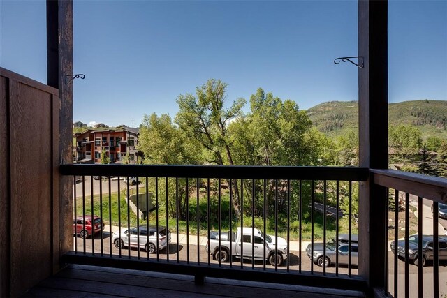 320 Fox Springs Cir Unit 302, Steamboat Springs, CO 80487 - balcony featuring a mountain view