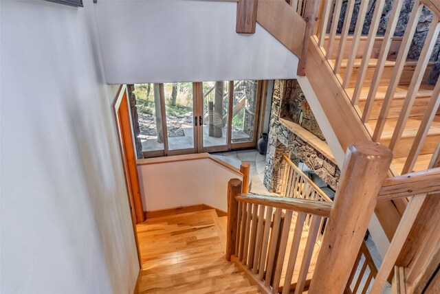 731 Lakeview Cir, Silverthorne, CO 80498 - staircase featuring wood finished floors