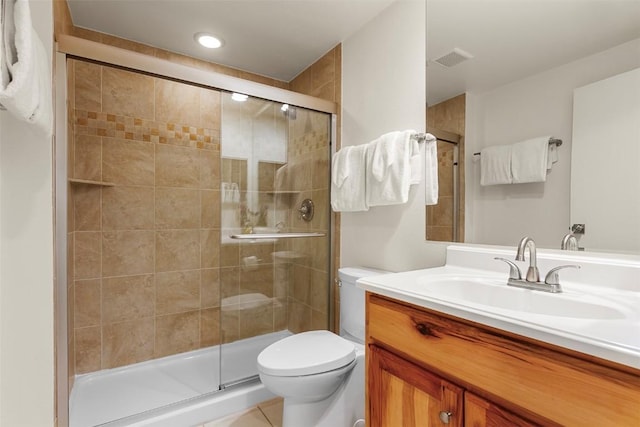 720 Columbine Rd Unit 104, Breckenridge, CO 80424 - bathroom with vanity, toilet, and a stall shower