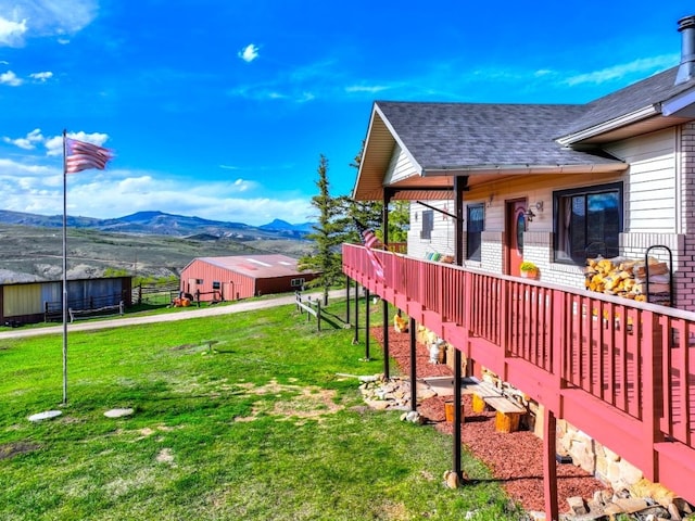 420 County Rd 130, Kremmling, CO 80459 - view of grassy yard featuring a mountain view
