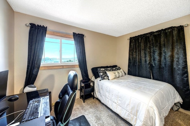 420 County Rd 130, Kremmling, CO 80459 - carpeted bedroom featuring an office area and a textured ceiling