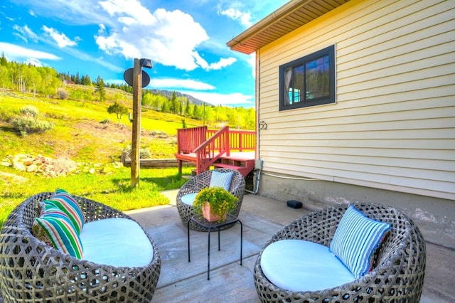 420 County Rd 130, Kremmling, CO 80459 - view of patio / terrace featuring a mountain view