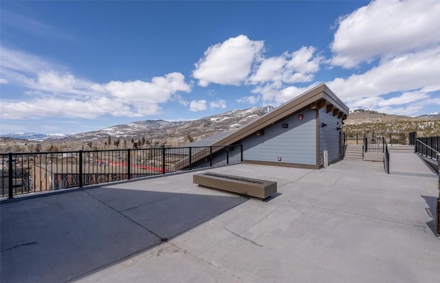 75 W 4th St Unit 206, Silverthorne, CO 80497 - view of patio / terrace with a mountain view