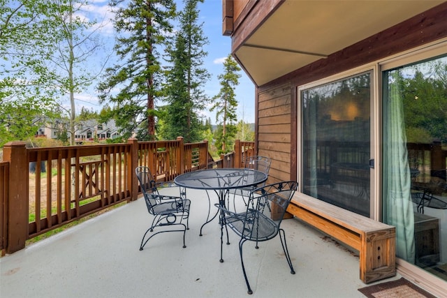 840 Four Oclock Rd Unit A1D, Breckenridge, CO 80424 - view of patio with outdoor dining area