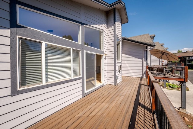 1921 Walton Creek Rd Unit 4, Steamboat Springs, CO 80487 - wooden deck featuring outdoor dining area