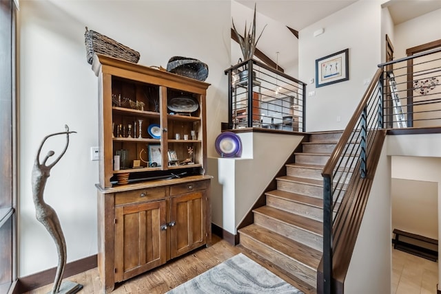 14 E Baron Way, Silverthorne, CO 80498 - stairs with wood finished floors and baseboards