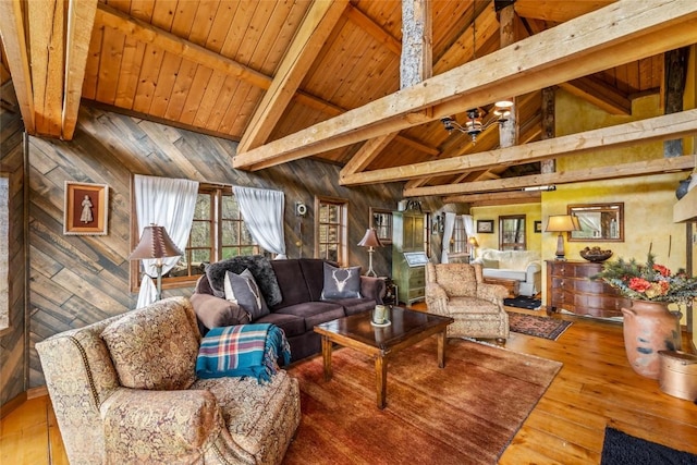 27845 County Road 41a, Steamboat Springs, CO 80487 - living room with wood ceiling, hardwood / wood-style floors, and wood walls