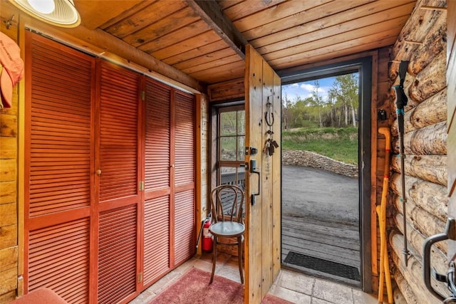 27845 County Road 41a, Steamboat Springs, CO 80487 - doorway with wooden ceiling