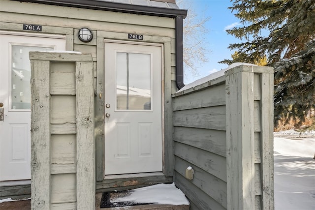 view of doorway to property