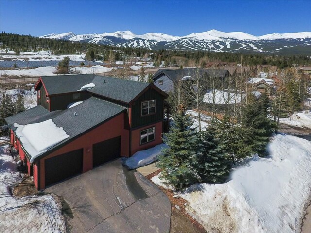 186 Rachel Ln, Breckenridge, CO 80424 - snowy aerial view featuring a mountain view