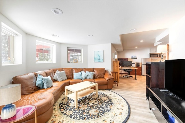 186 Rachel Ln, Breckenridge, CO 80424 - living area with recessed lighting and light wood-type flooring