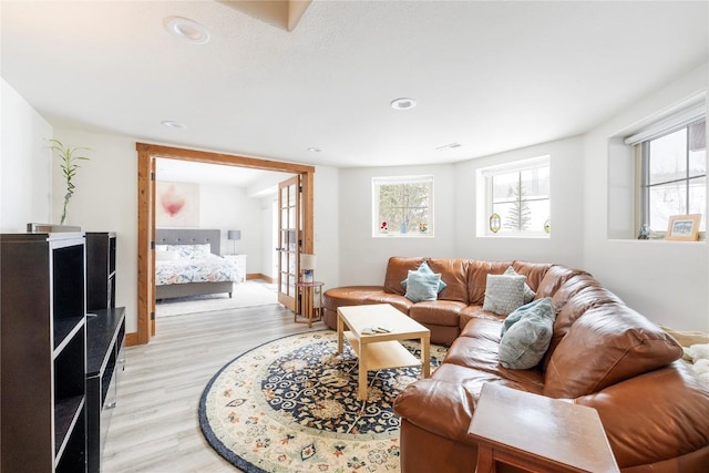 186 Rachel Ln, Breckenridge, CO 80424 - living area featuring recessed lighting, light wood-type flooring, and baseboards