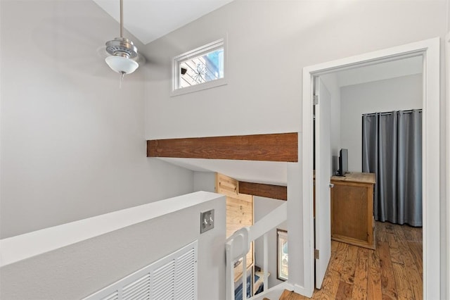 329 N Chipmunk Cir, Silverthorne, CO 80498 - hall with light wood-style flooring and vaulted ceiling