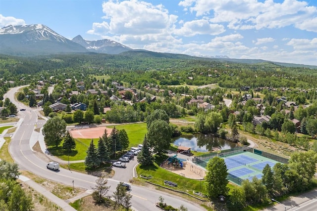329 N Chipmunk Cir, Silverthorne, CO 80498 - drone / aerial view of a mountain backdrop and a forest