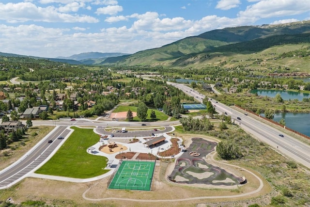 329 N Chipmunk Cir, Silverthorne, CO 80498 - drone / aerial view of a water and mountain view and a main thoroughfare