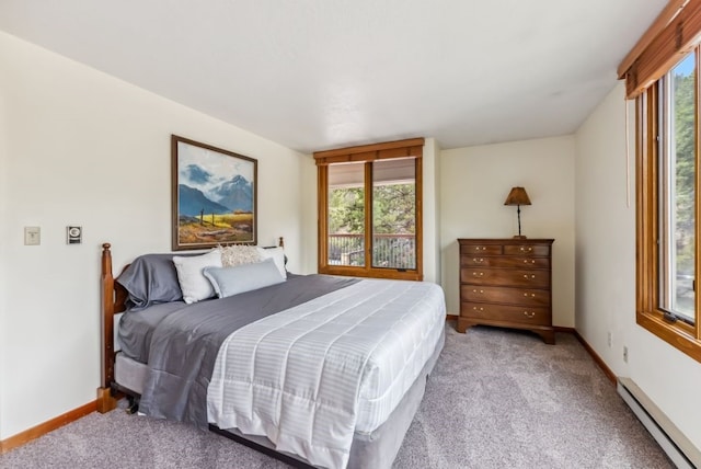 175 Argentine Ct Unit 1513, Keystone, CO 80435 - bedroom with a baseboard radiator, light colored carpet, and baseboards