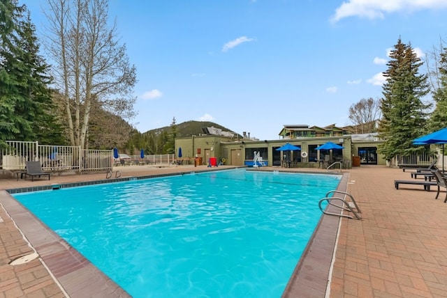 175 Argentine Ct Unit 1513, Keystone, CO 80435 - community pool featuring fence, a patio area, and a mountain view