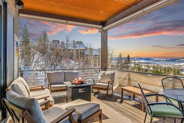 2357 Poma Ln Lot 2, Steamboat Springs, CO 80487 - balcony featuring an outdoor hangout area and a mountain view