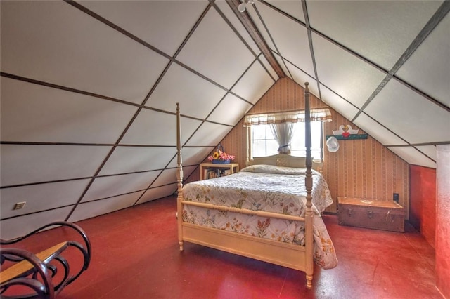 490 Teller St, Lake George, CO 80827 - bedroom with lofted ceiling and wallpapered walls