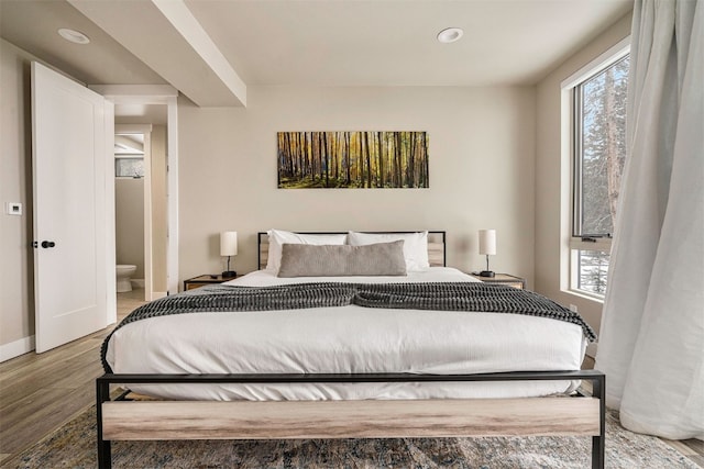 436 N Fuller Placer Rd Unit 38B, Breckenridge, CO 80424 - bedroom with recessed lighting, multiple windows, and light wood-style floors
