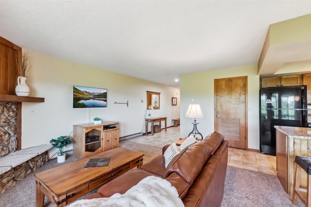 4612 Ryan Gulch Rd Unit 4612, Silverthorne, CO 80498 - living area featuring light colored carpet and baseboard heating