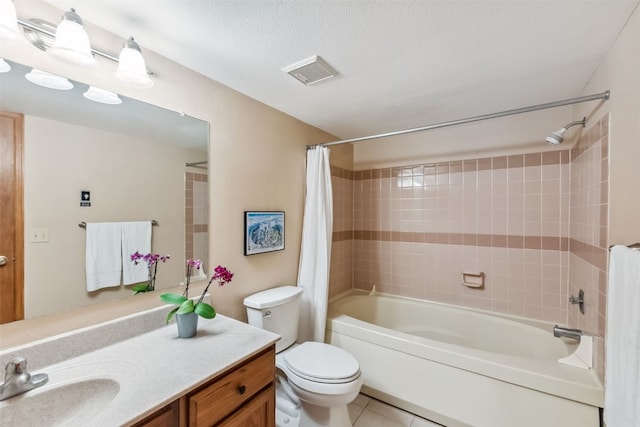 4612 Ryan Gulch Rd Unit 4612, Silverthorne, CO 80498 - full bathroom featuring vanity, shower / bath combo, and tile patterned floors