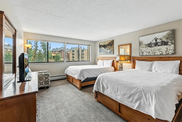 631 Village Rd Unit 34330, Breckenridge, CO 80424 - carpeted bedroom featuring a textured ceiling and a baseboard radiator