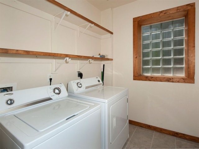 12715 E State Highway 82, Twin Lakes, CO 81251 - washroom with separate washer and dryer, baseboards, and light tile patterned floors