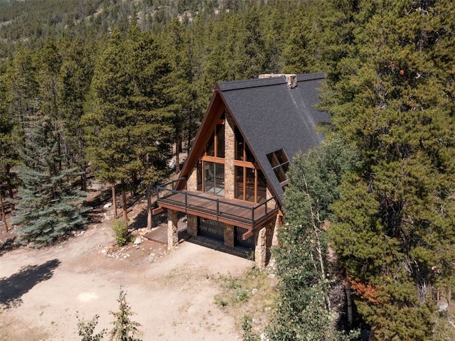 12715 E State Highway 82, Twin Lakes, CO 81251 - view from above of property with a forest