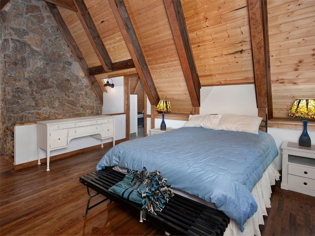12715 E State Highway 82, Twin Lakes, CO 81251 - bedroom featuring wooden ceiling and wood finished floors