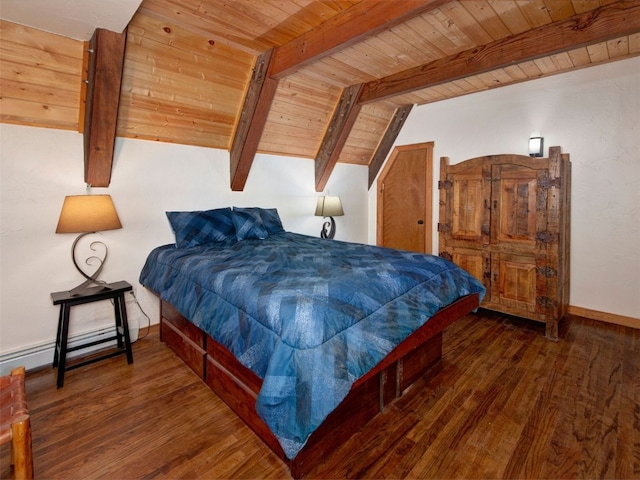 12715 E State Highway 82, Twin Lakes, CO 81251 - bedroom with wood finished floors, wood ceiling, and baseboards