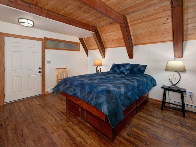 12715 E State Highway 82, Twin Lakes, CO 81251 - bedroom with wooden ceiling and wood finished floors