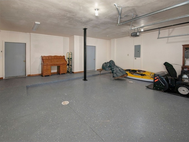 12715 E State Highway 82, Twin Lakes, CO 81251 - garage with electric panel and a garage door opener