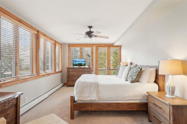 224 Trailhead Dr Unit 3075, Keystone, CO 80435 - bedroom with ceiling fan and light colored carpet