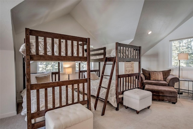 532 Kimmes Ln, Breckenridge, CO 80424 - bedroom featuring vaulted ceiling and carpet floors