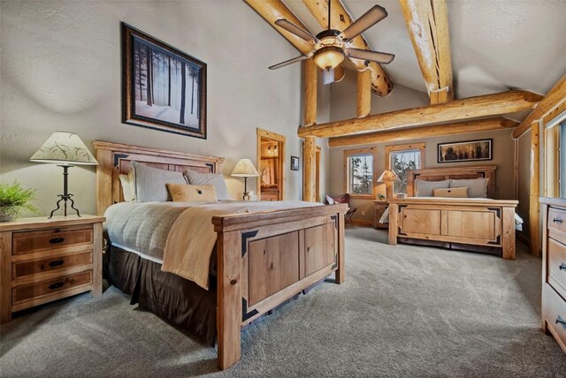 107 Primrose Pl, Frisco, CO 80443 - carpeted bedroom with vaulted ceiling with beams