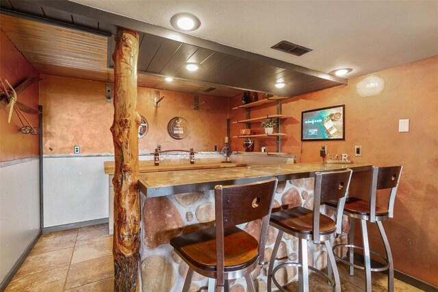 651 Lamb Mountain Rd, Fairplay, CO 80440 - indoor wet bar featuring wooden ceiling and recessed lighting
