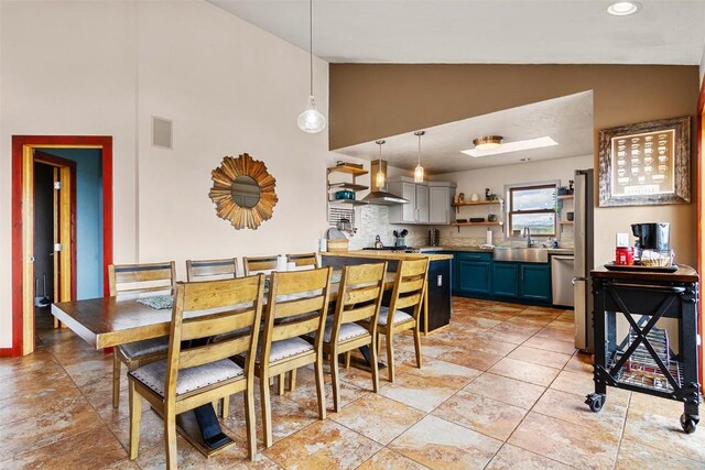 651 Lamb Mountain Rd, Fairplay, CO 80440 - dining space with high vaulted ceiling