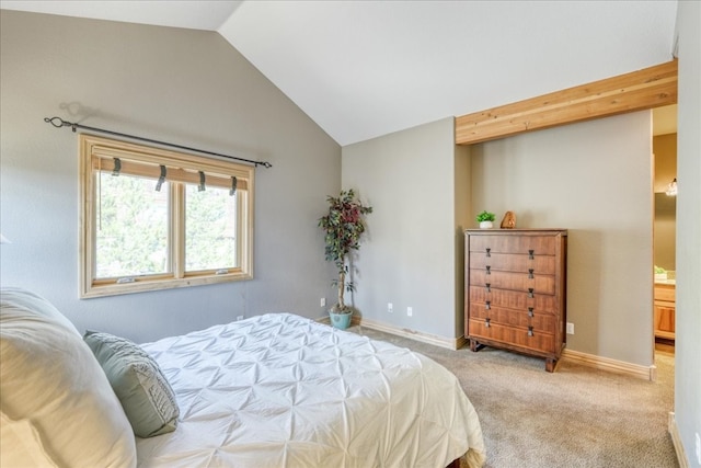 1813 Stellar Dr Unit 1813, Silverthorne, CO 80498 - bedroom with vaulted ceiling, light carpet, and baseboards