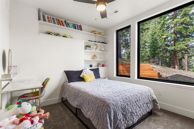 581 Fairview Blvd, Breckenridge, CO 80424 - bedroom featuring baseboards, carpet flooring, and ceiling fan