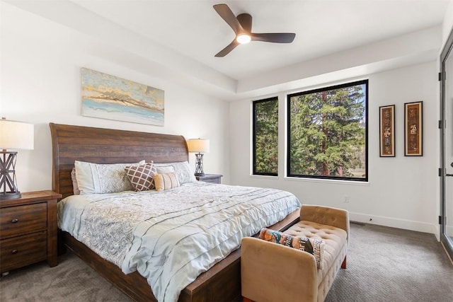 581 Fairview Blvd, Breckenridge, CO 80424 - bedroom with carpet, baseboards, and ceiling fan