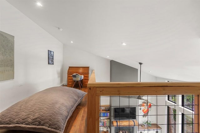 581 Fairview Blvd, Breckenridge, CO 80424 - bedroom with lofted ceiling and recessed lighting