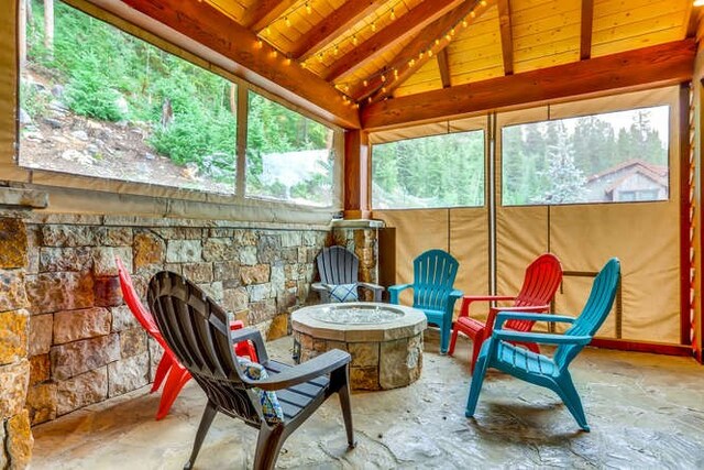103 Victory Ln, Breckenridge, CO 80424 - sunroom with beam ceiling
