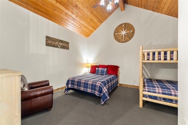 50 Cooney Ct, Blue River, CO 80424 - carpeted bedroom with wood ceiling and baseboards