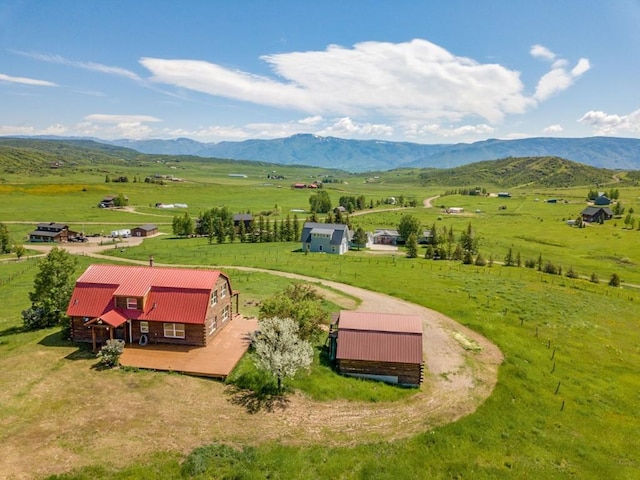 30955 Whitecotton Ct, Steamboat Springs, CO 80487 - overview of rural landscape featuring a mountainous background and agricultural land