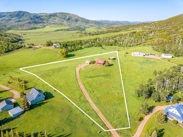 30955 Whitecotton Ct, Steamboat Springs, CO 80487 - aerial view of sparsely populated area featuring a mountain backdrop and agricultural land